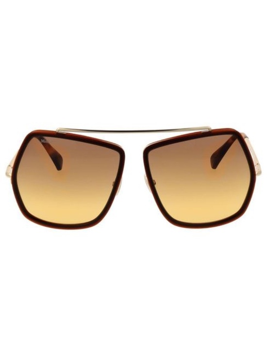 MAX MARA Max Mara 32013 Longarone Sunglasses Brown and Gold NWT